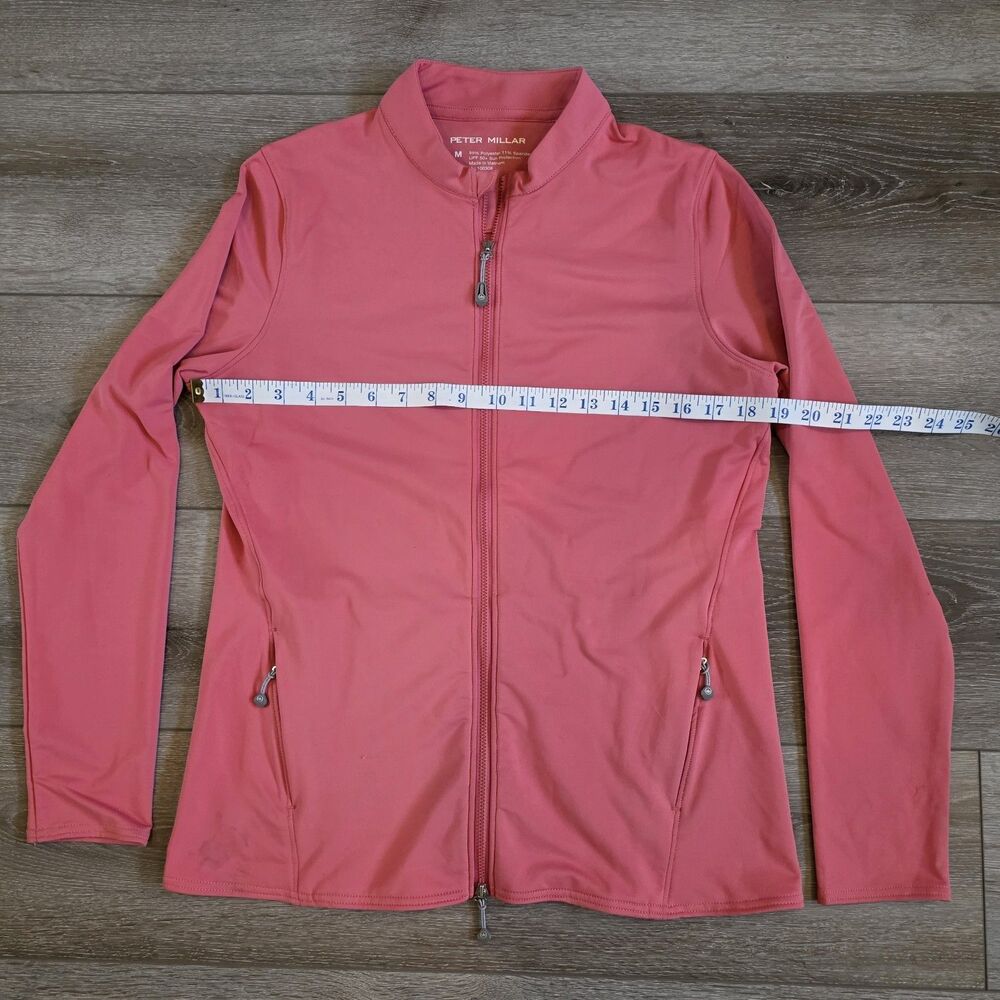 Peter Millar Pink Athleisure Zip Up Womens Size Medium UPF 50+ Sun Protection - Picture 5 of 5